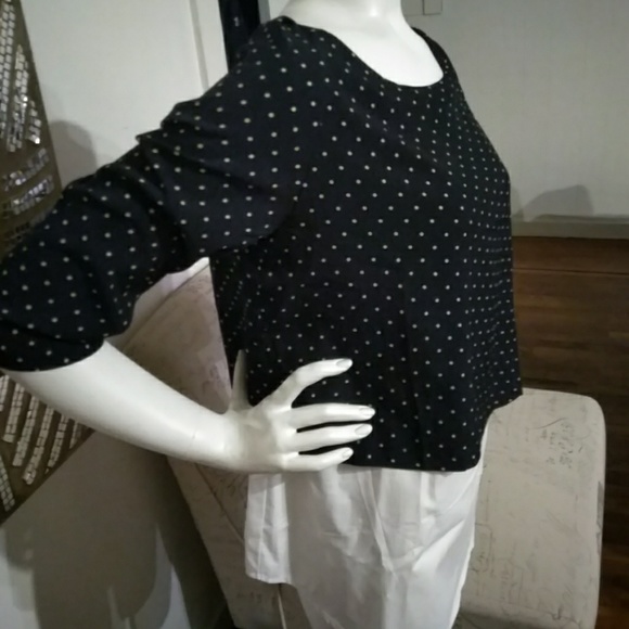Brand new preppy polka dot layered top Small - Picture 2 of 2